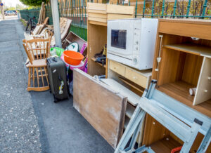 Bulky waste is on the side of the road Pittsburgh Estate Sale