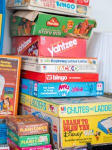 antique games at saxonburg, pa estate sale