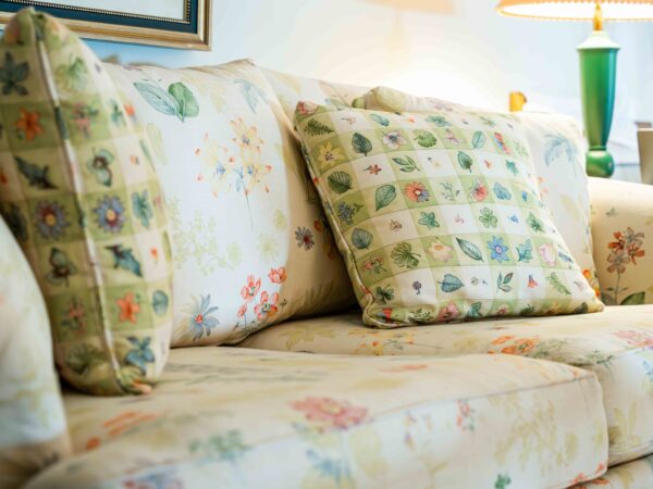 Ethan Allen Home Interiors Floral Sofa – 82” Wide, Two-Cushion Design - Image 4