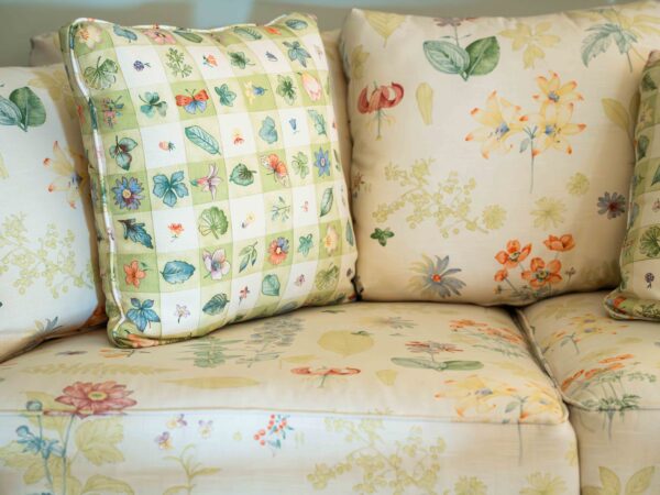 Ethan Allen Home Interiors Floral Sofa – 82” Wide, Two-Cushion Design - Image 3
