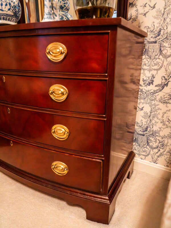 Ethan Allen Chest of Drawers with Ornate Mirror – Traditional Style - Image 5