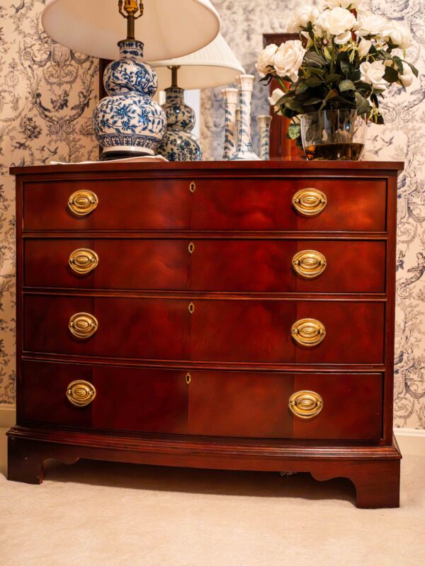 Ethan Allen Chest of Drawers with Ornate Mirror – Traditional Style - Image 3