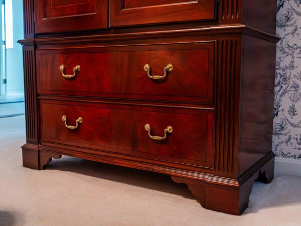 Ethan Allen Mahogany Armoire – Double Doors with Lower Drawers - Image 8