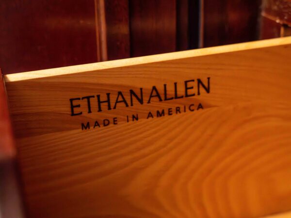 Ethan Allen Mahogany Armoire – Double Doors with Lower Drawers - Image 7
