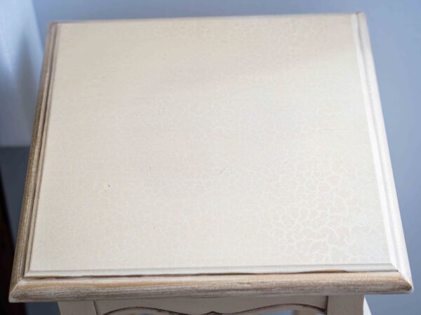 Ethan Allen Pedestal Stand – Cream Finish, 35.5” Tall - Image 3