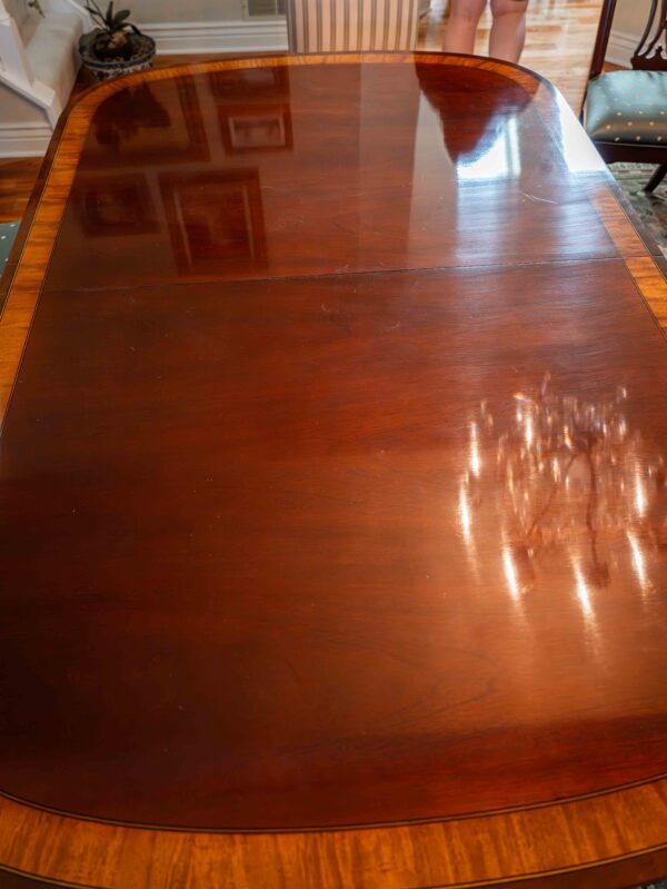 Ethan Allen Dining Table with 8 Chairs – Includes 2 Leaves (24” Each) & Table - Image 11
