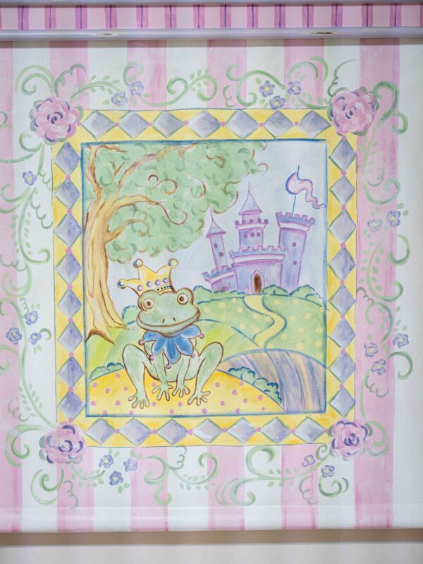 Ethan Allen Hand-Painted Princess Wall Hanging – Crown Design, 40” Tall - Image 3