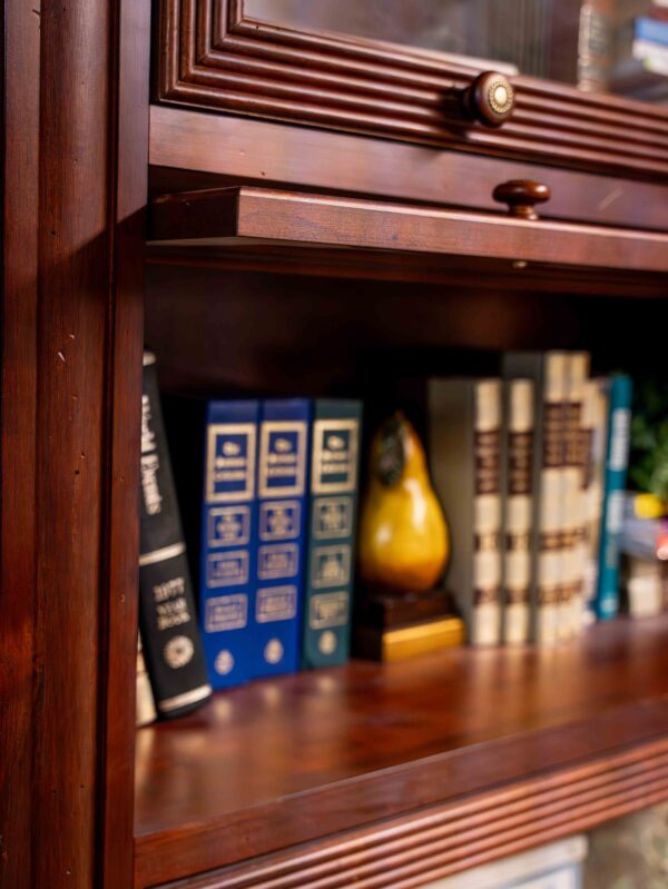 Ethan Allen Barrister Bookcase – 4-Section Glass Front, 72.5” Tall - Image 8