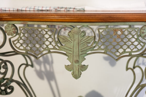 Ethan Allen Wall Mantle with Green Iron Base – 43” - Image 4