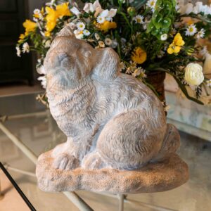 Ethan Allen Cement Rabbit Garden Statue – 12”