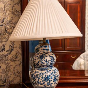 Ethan Allen Blue & White Porcelain Lamp – 27.75”