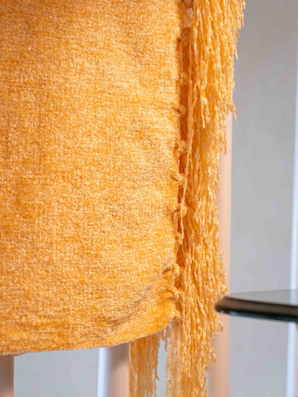 Pier 1 Imports Yellow Throw Blanket with Fringe – 52” x 72” - Image 2