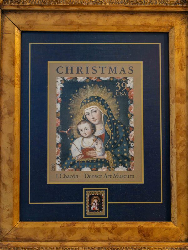 Framed Madonna & Child Print with USPS Stamp – 16.5” x 14.5” - Image 2
