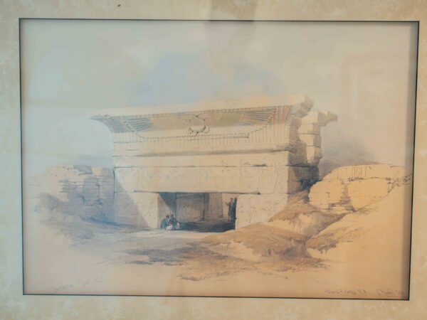 Ethan Allen “Ancient Lands” Framed Architectural Print – 30.25” x 24.5” - Image 2