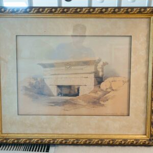 Ethan Allen “Ancient Lands” Framed Architectural Print – 30.25” x 24.5”