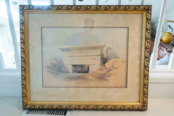 Ethan Allen “Ancient Lands” Framed Architectural Print – 30.25” x 24.5”