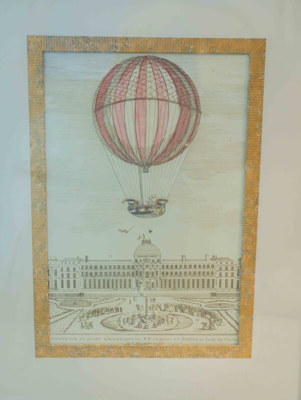 Ethan Allen Hot Air Balloon Print Set – Framed Pair (18.25” x 23.25” Each) - Image 2