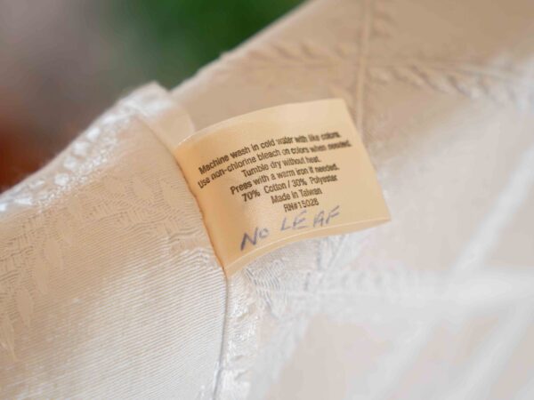 Lenox White Tablecloth with Subtle Diamond Pattern – 99” x 69” - Image 4