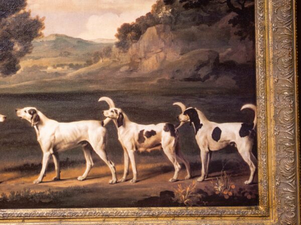 Ethan Allen “Fox Hounds Landscape” – Framed Hunting Scene - Image 4
