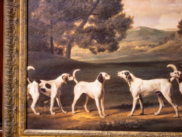 Ethan Allen “Fox Hounds Landscape” – Framed Hunting Scene - Image 3