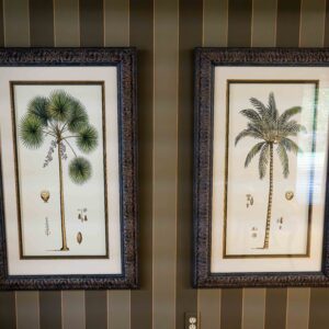 Ethan Allen “Botanical Palm Tree Set” – Framed Pair