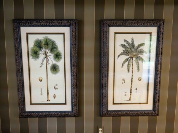 Ethan Allen “Botanical Palm Tree Set” – Framed Pair