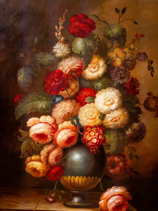 Ethan Allen “Floral Bouquet” – Large Framed Still Life - Image 2