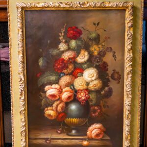 Ethan Allen “Floral Bouquet” – Large Framed Still Life