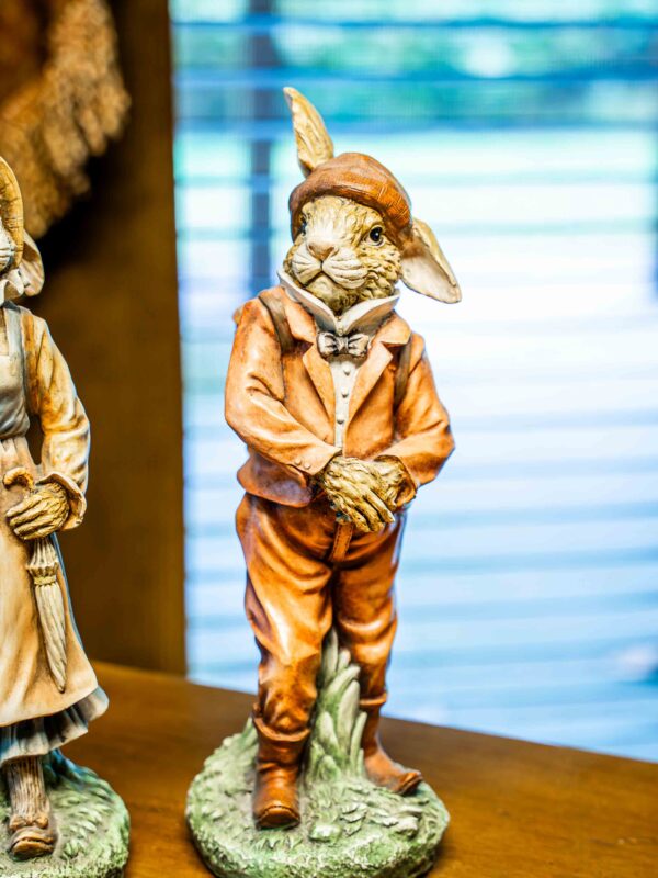 Ethan Allen Wooden Bunny Statue Lot - Image 3