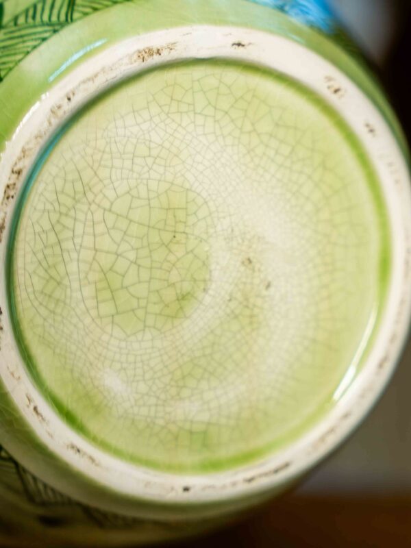 Ethan Allen Green Palm Vase - Image 2