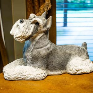 Sandi-Cast Schnauzer Statue – Gray (Model J-456)