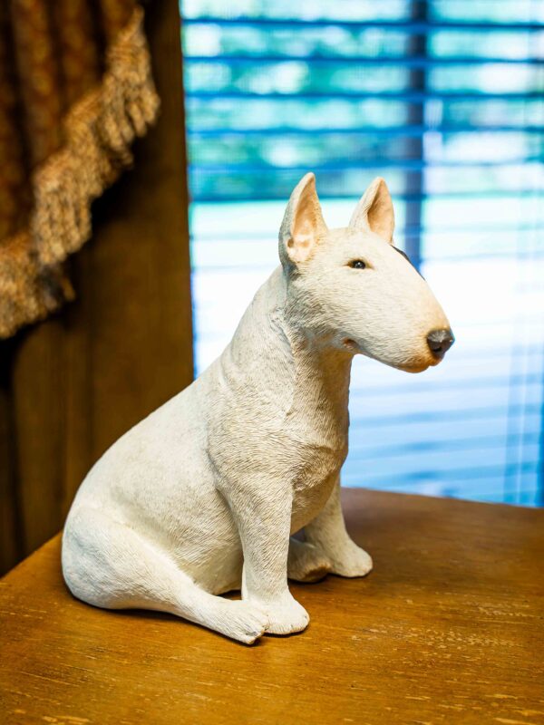 Sandi-Cast Bull Terrier Statue – Brown Spotted Eye (Model 2052B) - Image 2