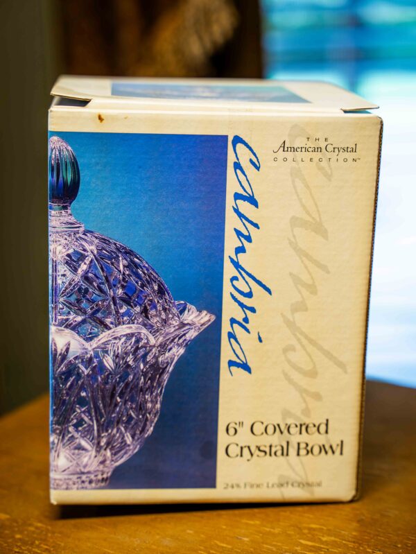 American Crystal - 6” Covered Bowl In Box
