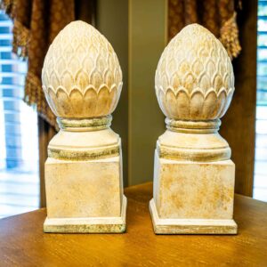 Ethan Allen Ceramic Bookends Set