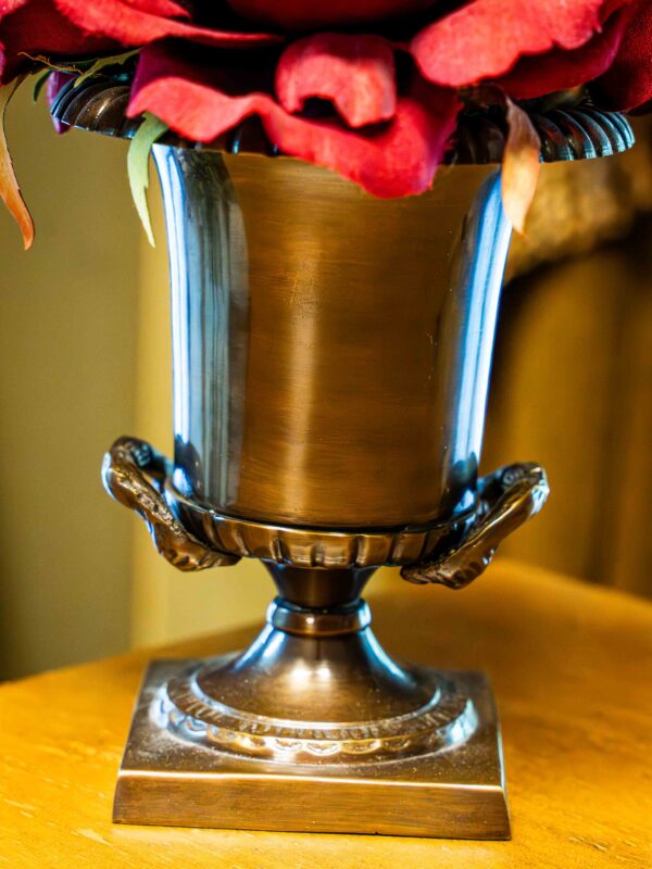 Ethan Allen Metal Vase - Image 2