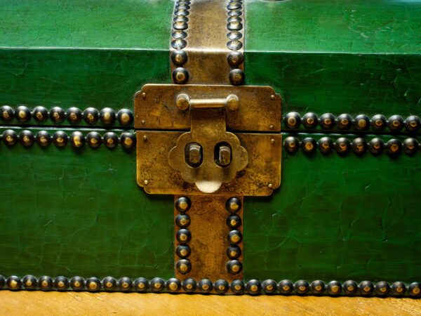 Ethan Allen Green Wooden Chest - Image 2