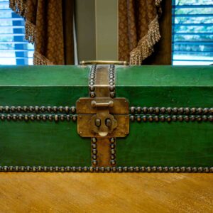 Ethan Allen Green Wooden Chest