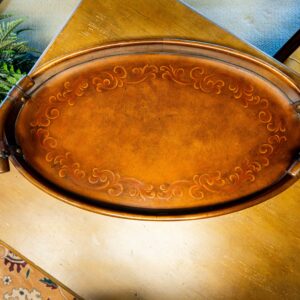 Ethan Allen Fillable Wooden Tray (Multiple Small Cracks, Shown In Photos)