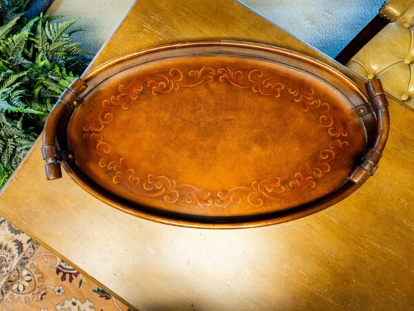 Ethan Allen Fillable Wooden Tray (Multiple Small Cracks, Shown In Photos)