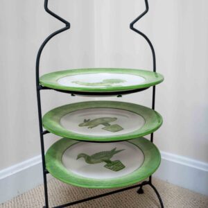 Ethan Allen 3 Tiered Green Plates