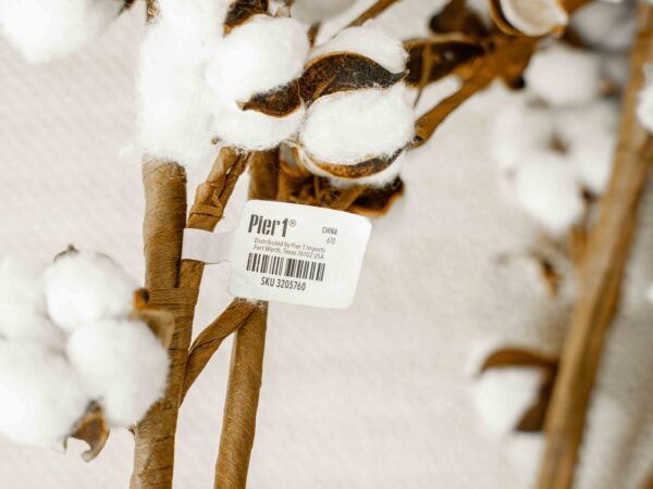 Faux Pier 1 Cotton Plants (Set Of 8) - Image 3
