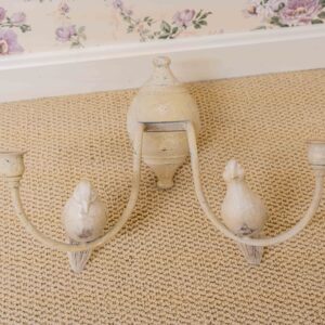 Candle Sconce With Bird Accents