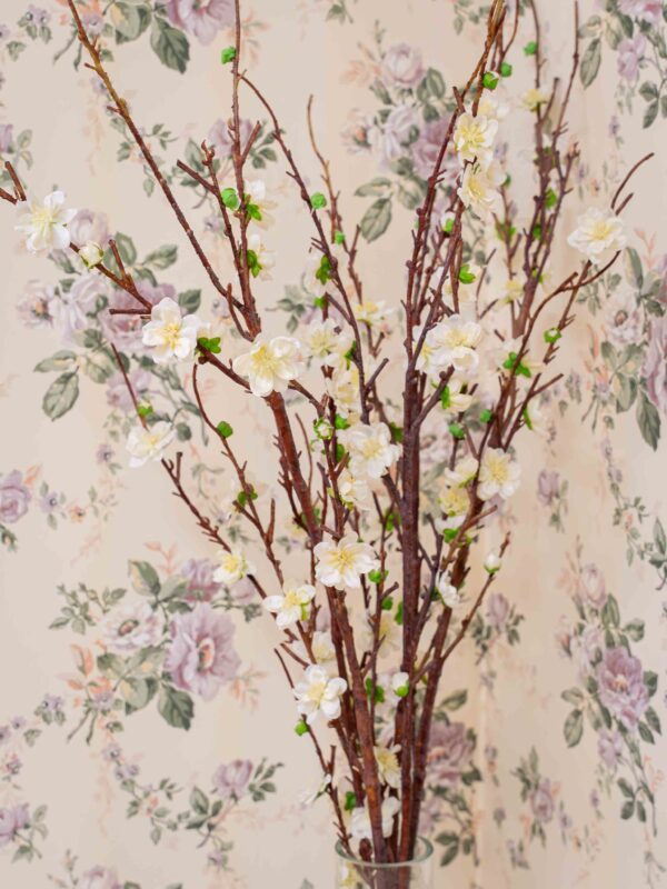 Glass Vase With Floral Arrangement - Image 3