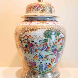 Ethan Allen Oriental Vase With Lid