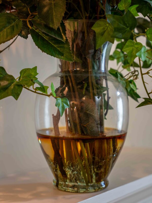 Floral Arrangement In Glass Vase - Image 3