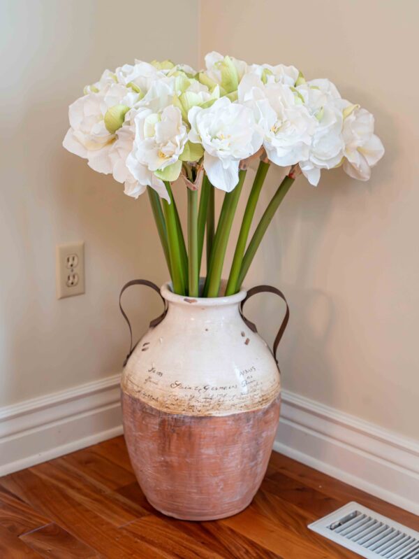 Ethan Allen Flower Pot With Floral Arrangement