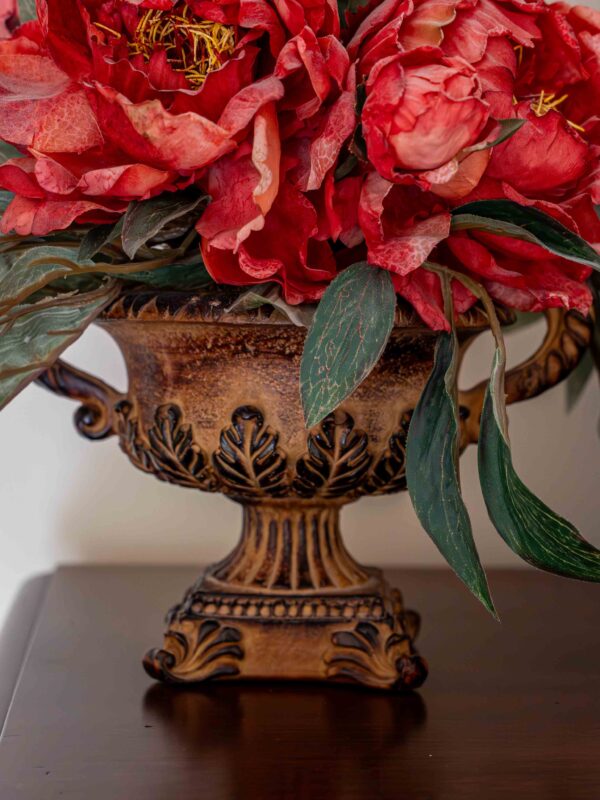 Ethan Allen Floral In Ornate Pot - Image 2