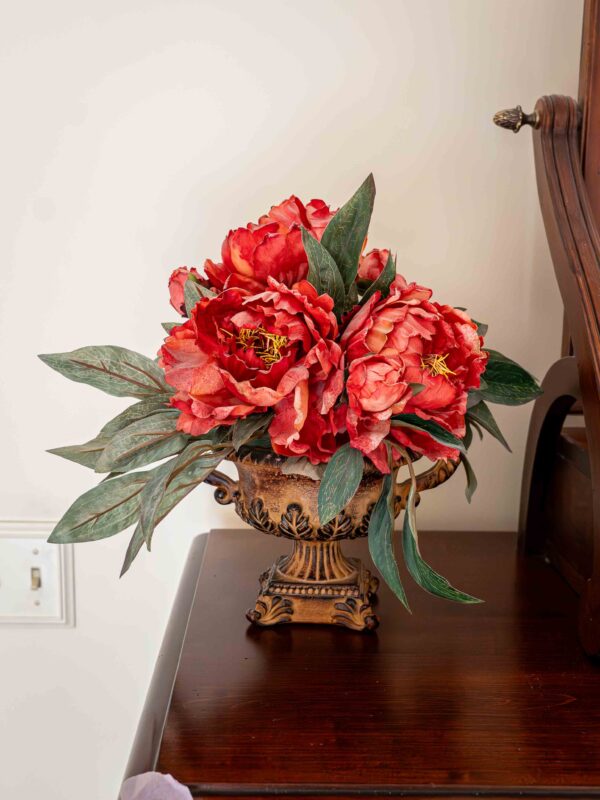Ethan Allen Floral In Ornate Pot