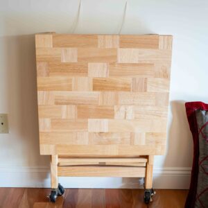 Oasis Island Butcher Block Style Portable Kitchen Island
