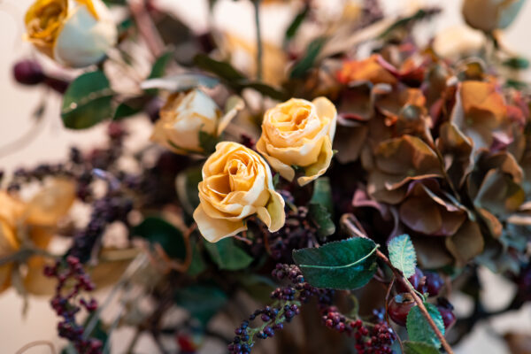 Ethan Allen Floral Arrangement In Vase - Image 2